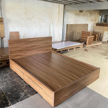 Giường ngủ 2 ngăn kéo gỗ mdf