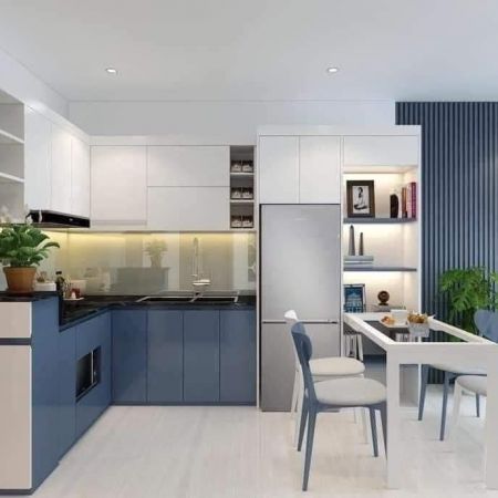 Tủ Bếp L phủ Melamin 020